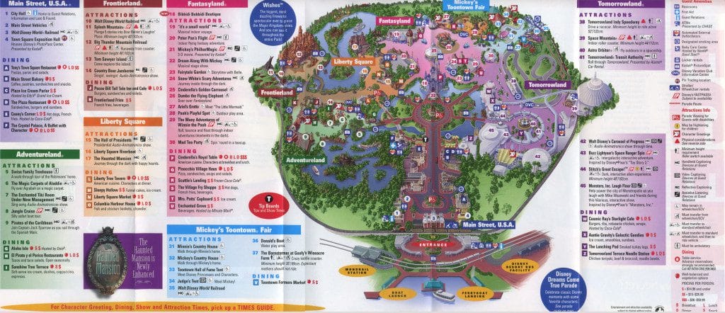 Walt Disney World Magic Kingdom Map 2008