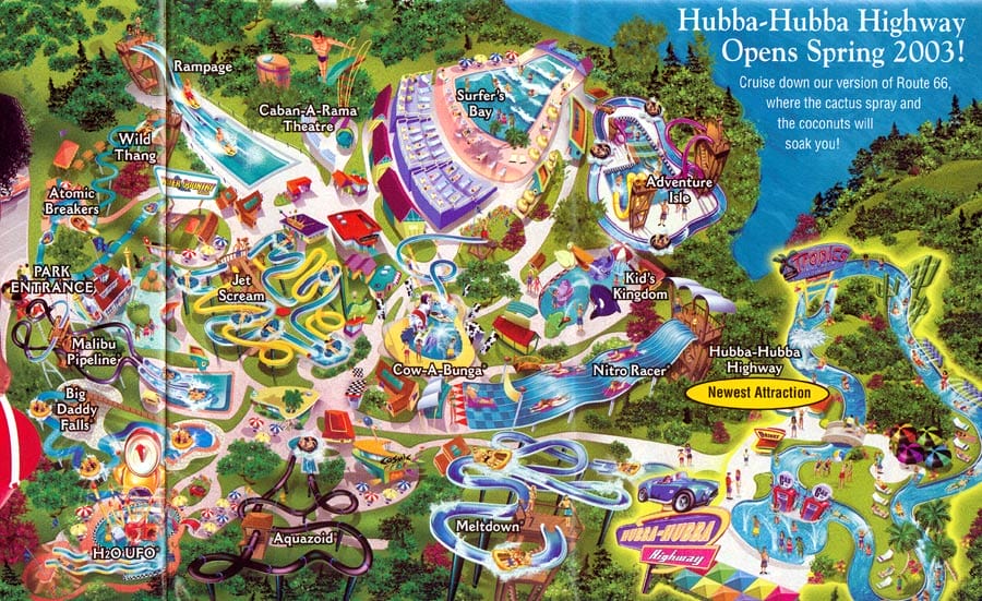 Water Country USA Map and Brochure (2001 – 2023)