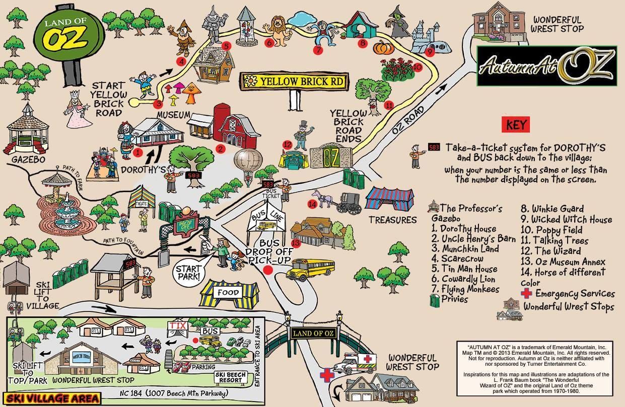 Land of Oz Map and Brochure (1970 - 2023) | ThemeParkBrochures.net