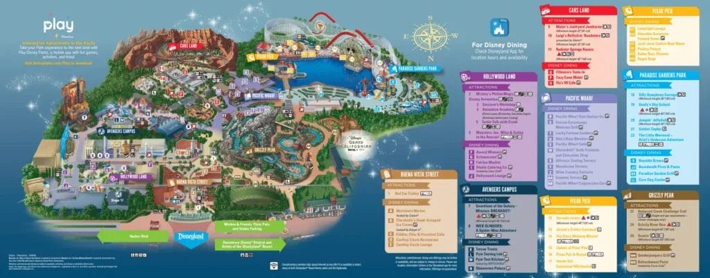 Disney California Adventure Park Map and Brochure (2001 - 2024 ...