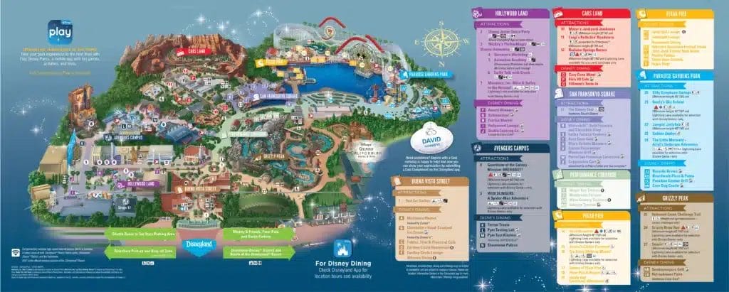 Disney California Adventure Park Map 2024