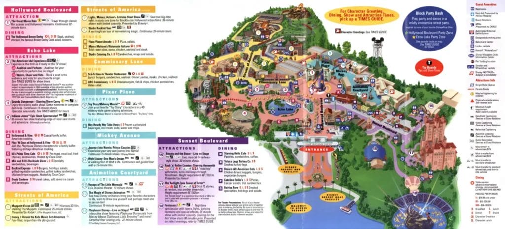 Disney Hollywood Studios Map and Brochure (1989 - 2024 ...