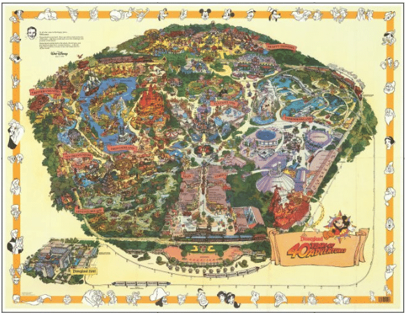 Disneyland Map 1995
