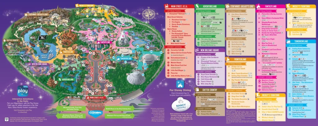 Disneyland 2023 Map