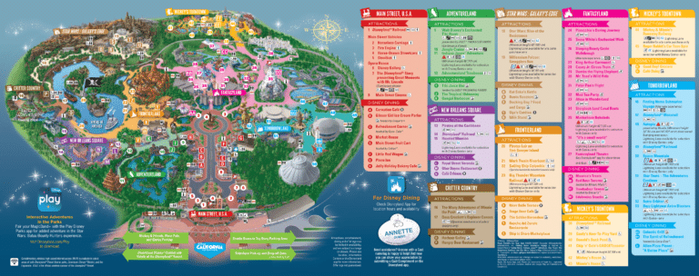 Disneyland Map and Brochure (2024 – 1955)
