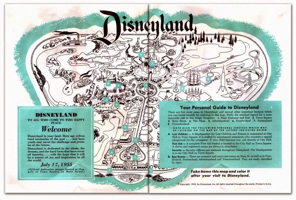 Disneyland Map 1955