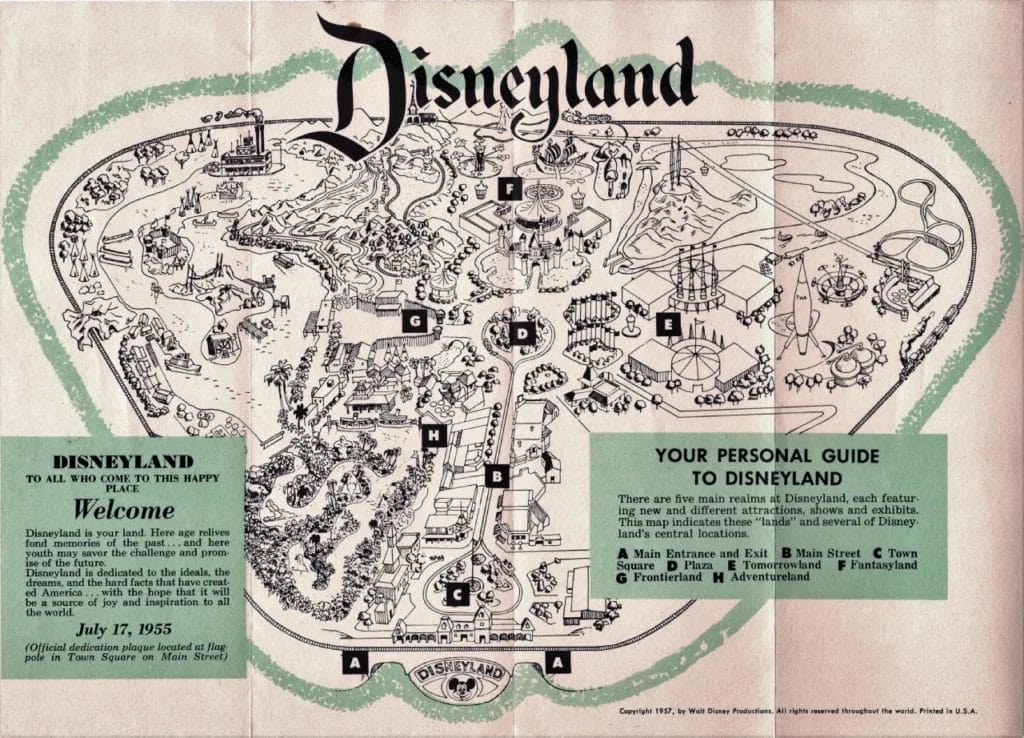 Disneyland Map 1957