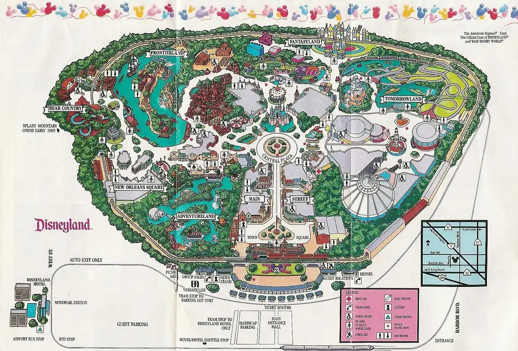 Disneyland Map 1988