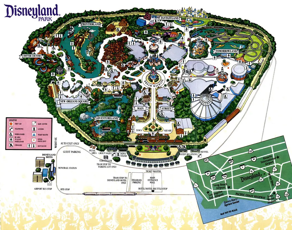 Disneyland Map 1990