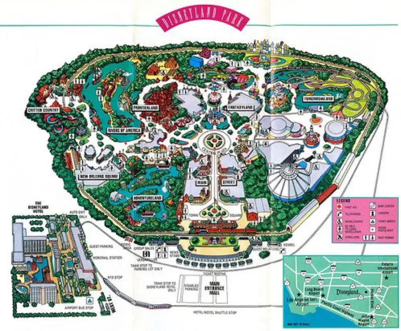 Disneyland Map 1991