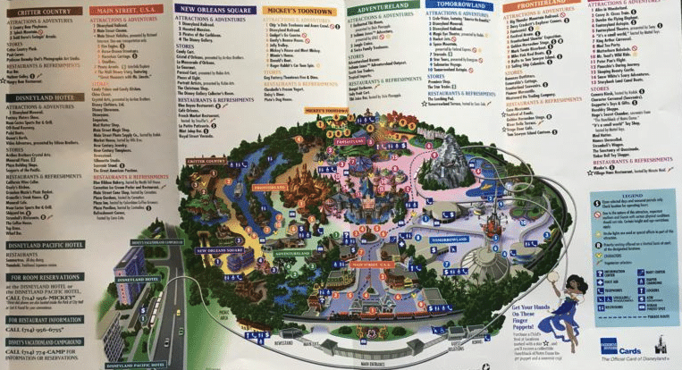 Disneyland Map 1996