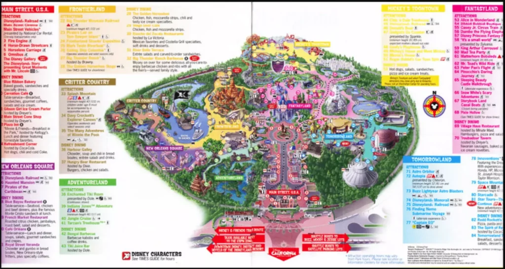 Disneyland Map 2011