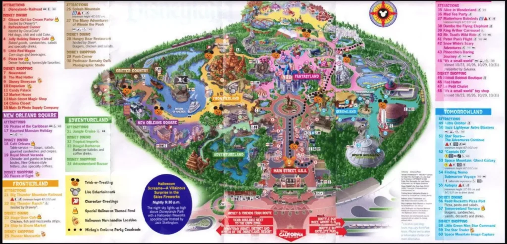 Disneyland Map 2012
