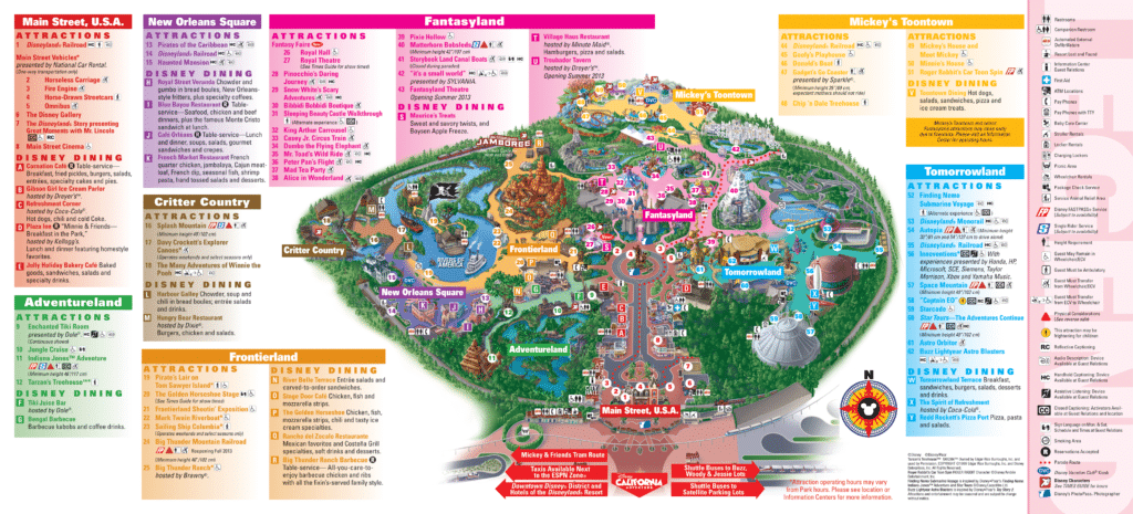 Disneyland Map 2013