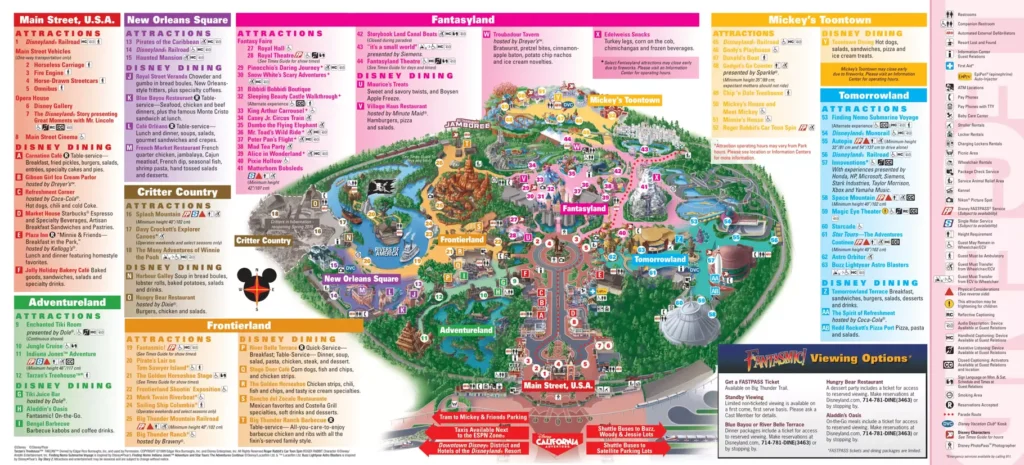 Disneyland Map 2015