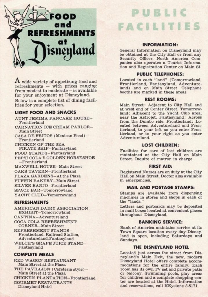 Disneyland Map Guide 1957