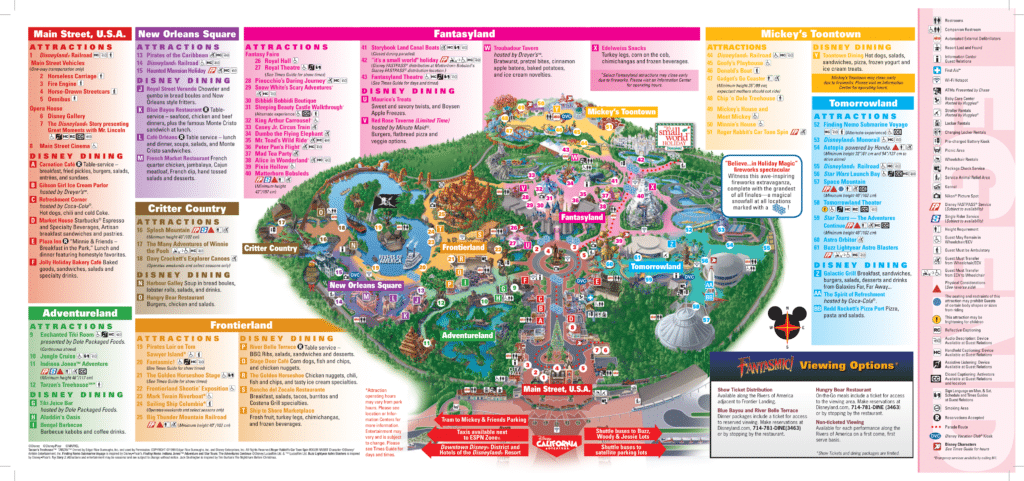 Disneyland Maps 2017
