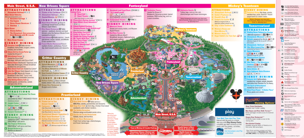 Disneyland Park Map 2019