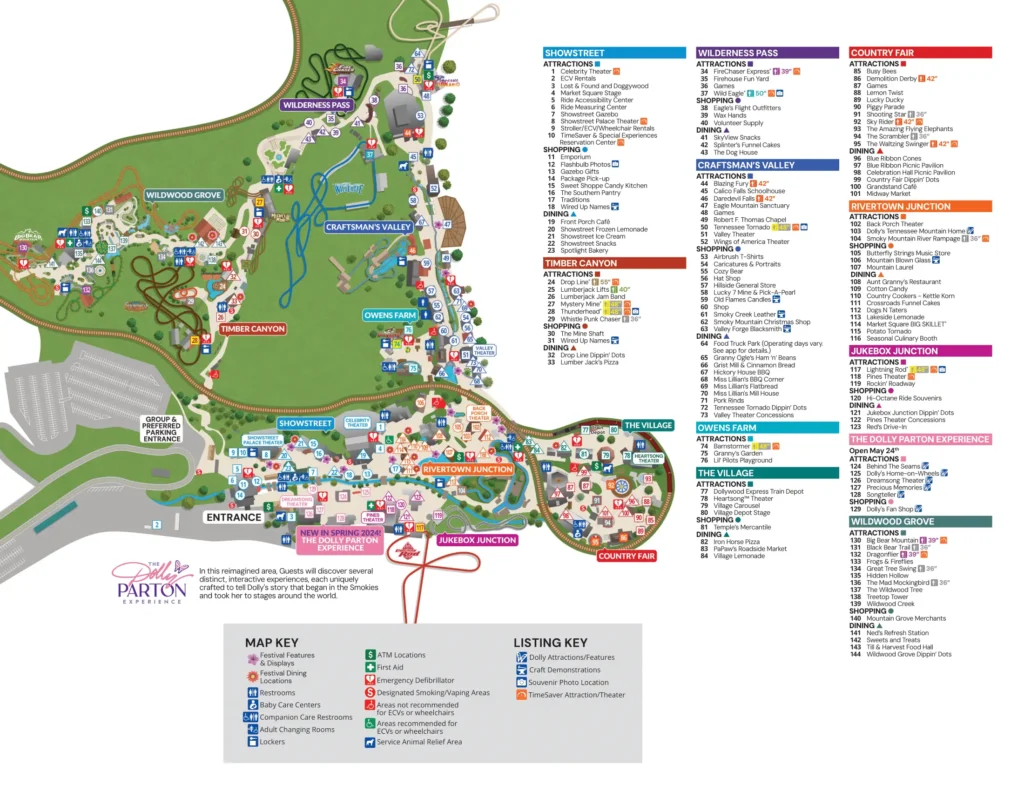 Dollywood Map 2024
