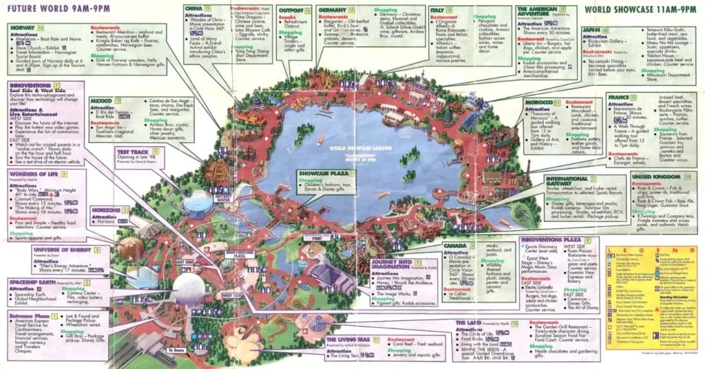 Epcot Map and Brochure (1987 - 2024) | ThemeParkBrochures.net