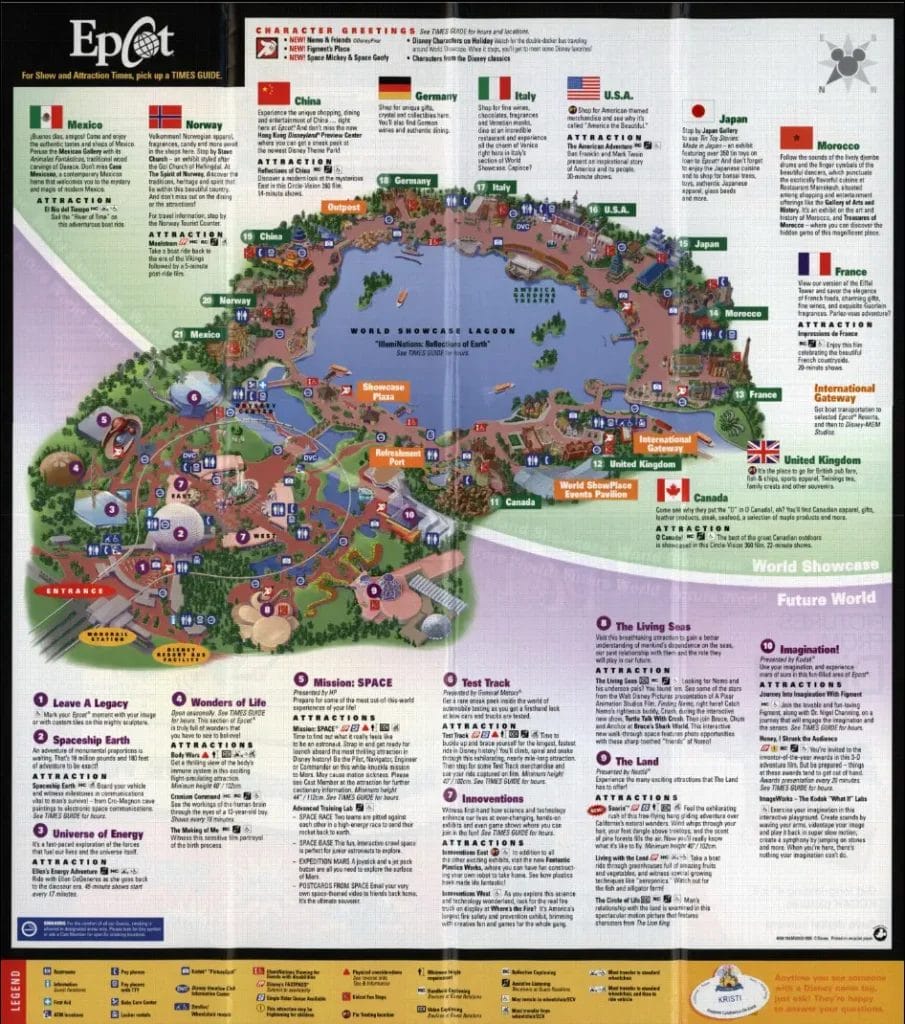 Epcot Map and Brochure (1987 - 2024) | ThemeParkBrochures.net