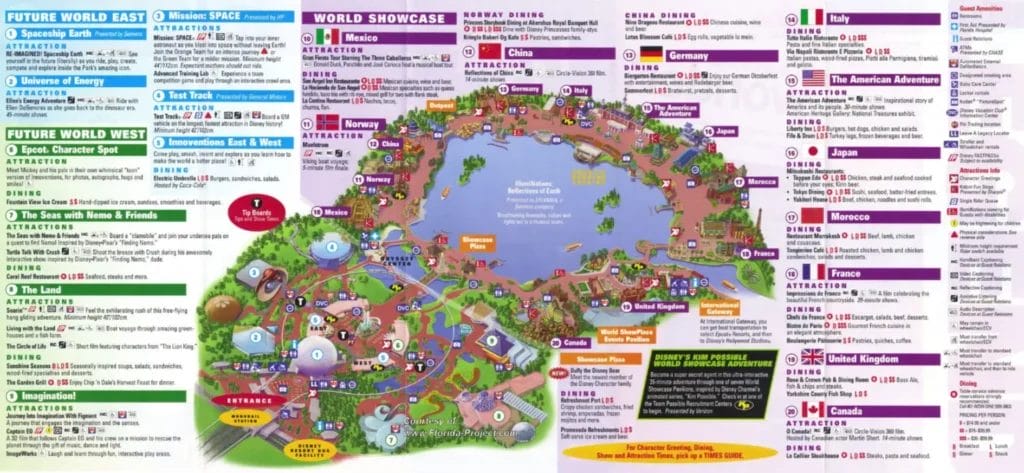 Epcot Map and Brochure (1987 - 2024) | ThemeParkBrochures.net