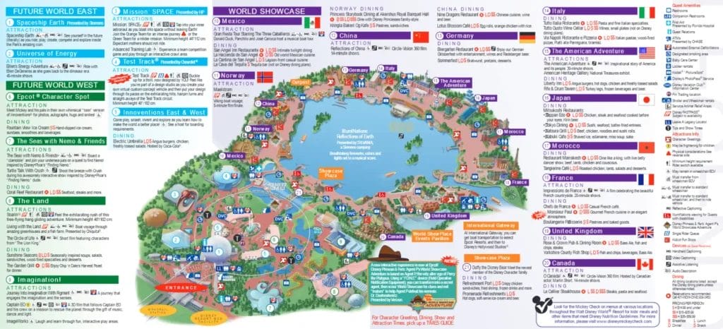 Epcot Map and Brochure (1987 - 2024) | ThemeParkBrochures.net