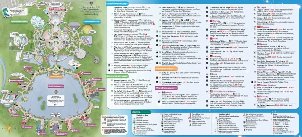 Epcot Map and Brochure (1987 - 2024) | ThemeParkBrochures.net