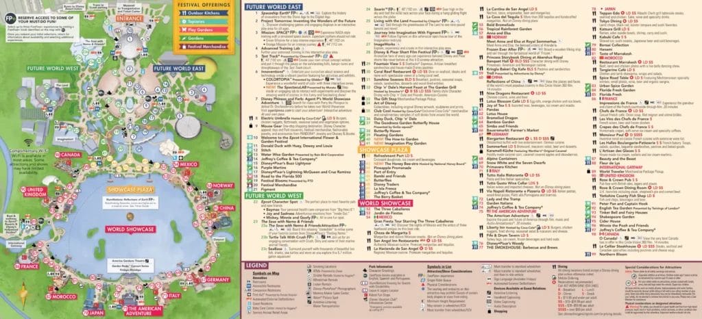 Epcot Map and Brochure (1987 - 2024) | ThemeParkBrochures.net