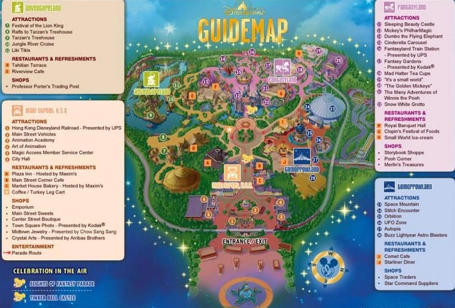 Hong Kong Disneyland Map and Brochure (2005 - 2023 ...