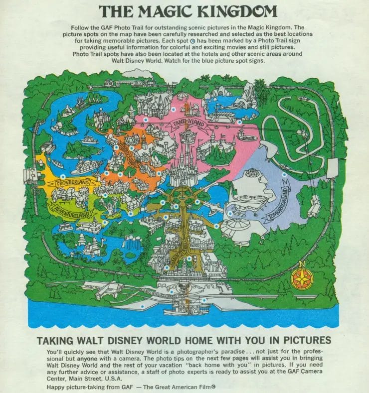 Magic Kingdom Map 1973