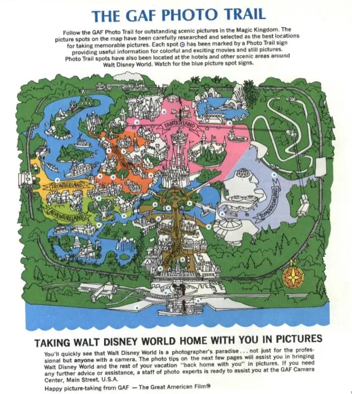 Magic Kingdom Map 1974