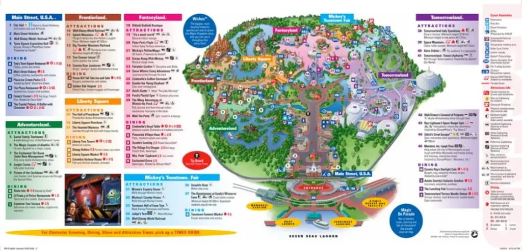Magic Kingdom Map 2006