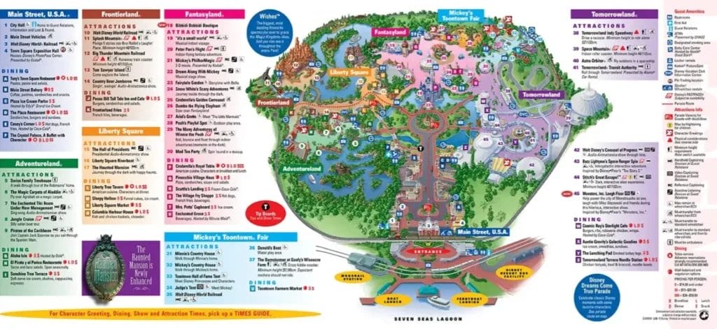 Magic Kingdom Map 2008