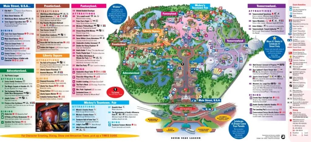 Magic Kingdom Map 2009