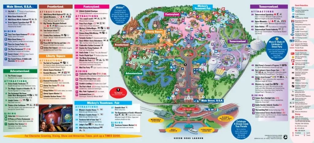 Magic Kingdom Map 2010