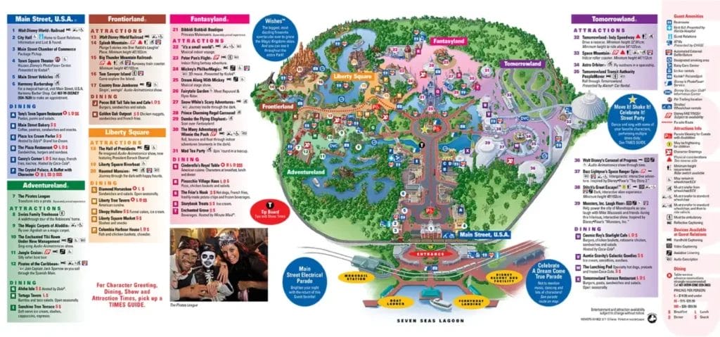 Magic Kingdom Map 2011