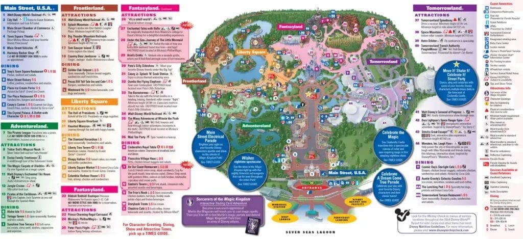 Magic Kingdom Map 2013