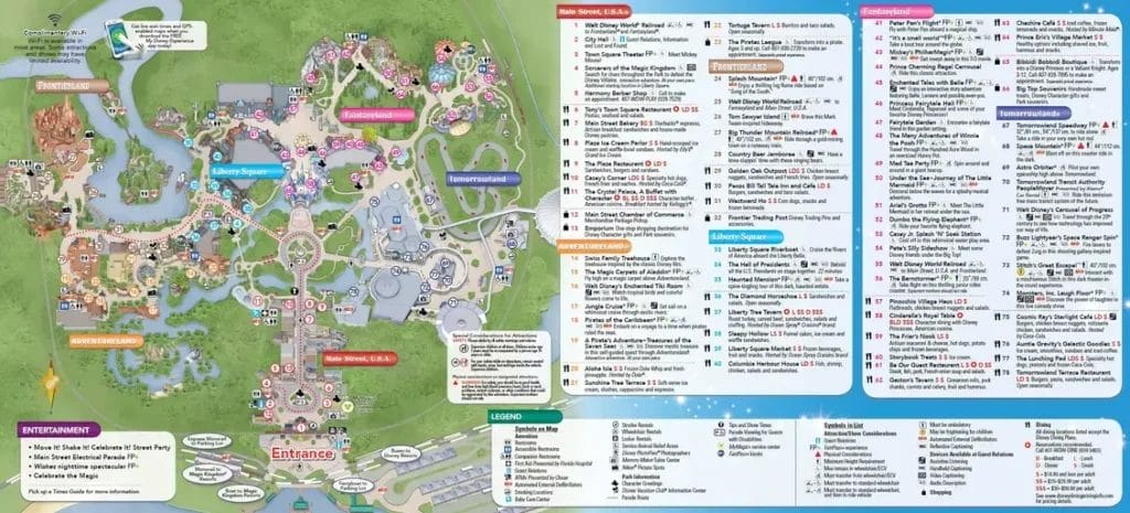 Magic Kingdom Map 2014