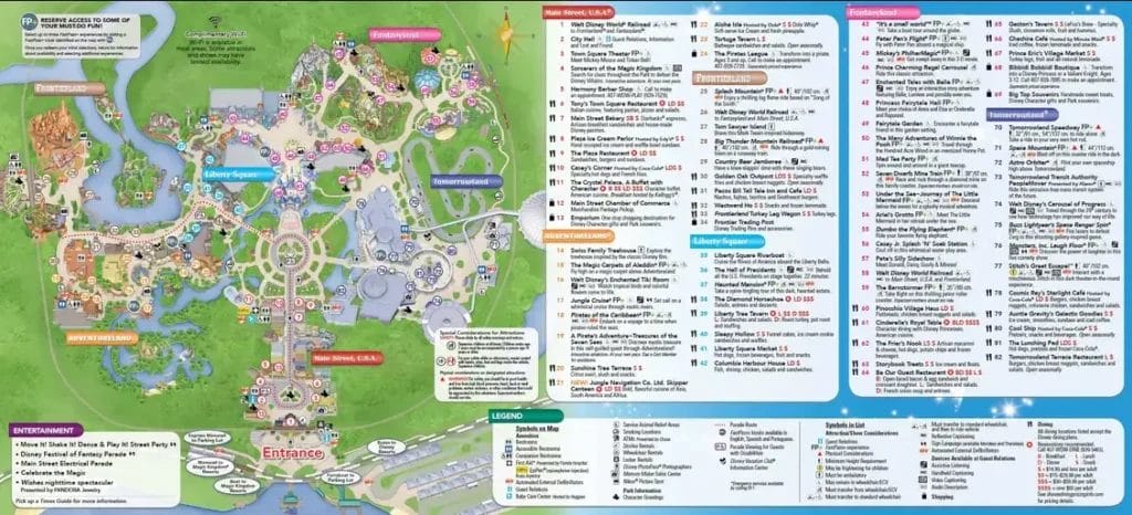 Magic Kingdom Map 2016