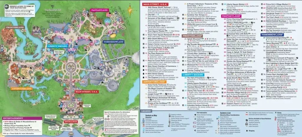Magic Kingdom Map 2019