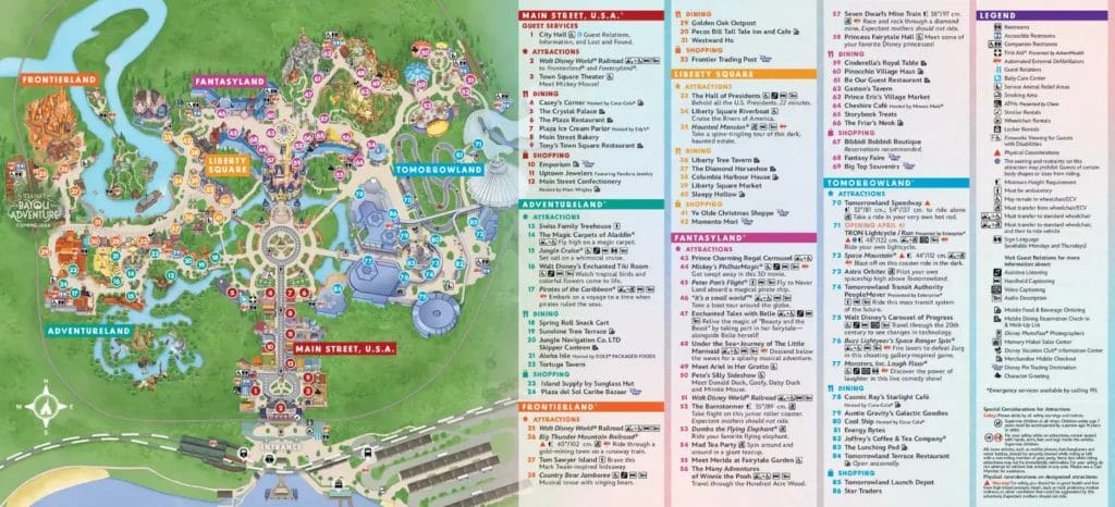 Magic Kingdom Map 2023
