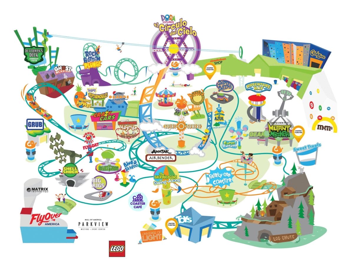 Nickelodeon Universe Map and Brochure (2011 - 2023 ...