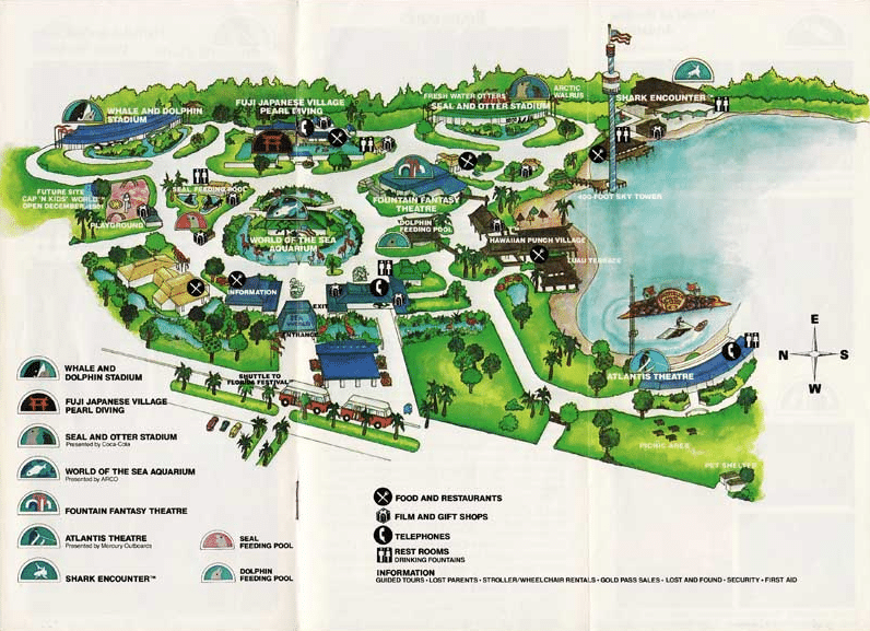 SeaWorld Orlando Map and Brochure (2024 - 1976