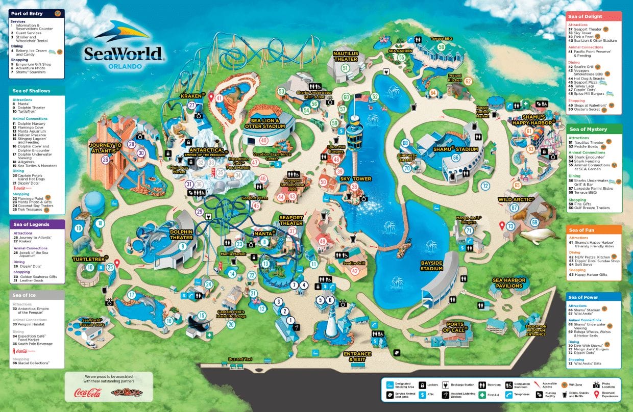 SeaWorld Orlando Map And Brochure 2024 1976 ThemeParkBrochures Net   SeaWorld Orlando Map 2018 