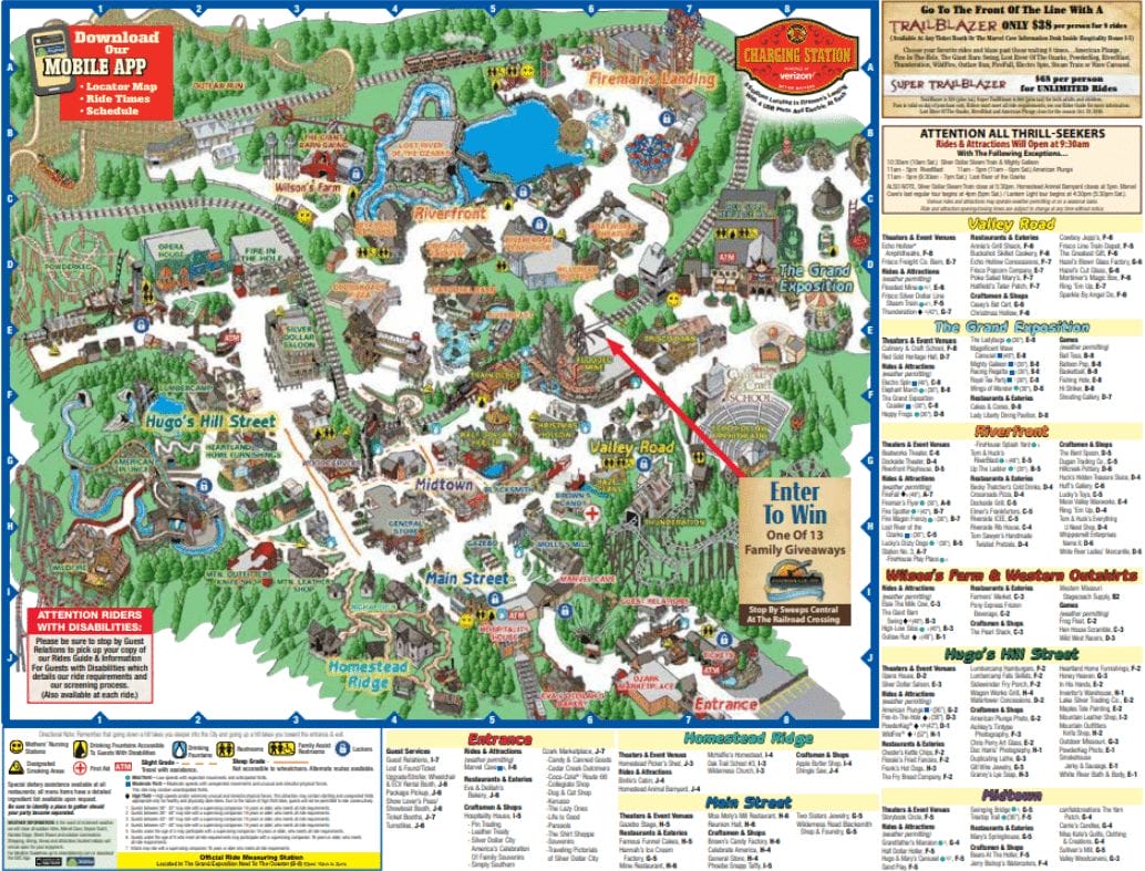 Silver Dollar City Map and Brochure (1969 2024)