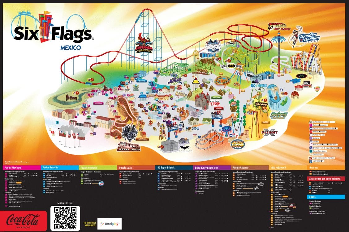 Six Flags M xico Map and Brochure - Six Flags Mexico Map 2022 