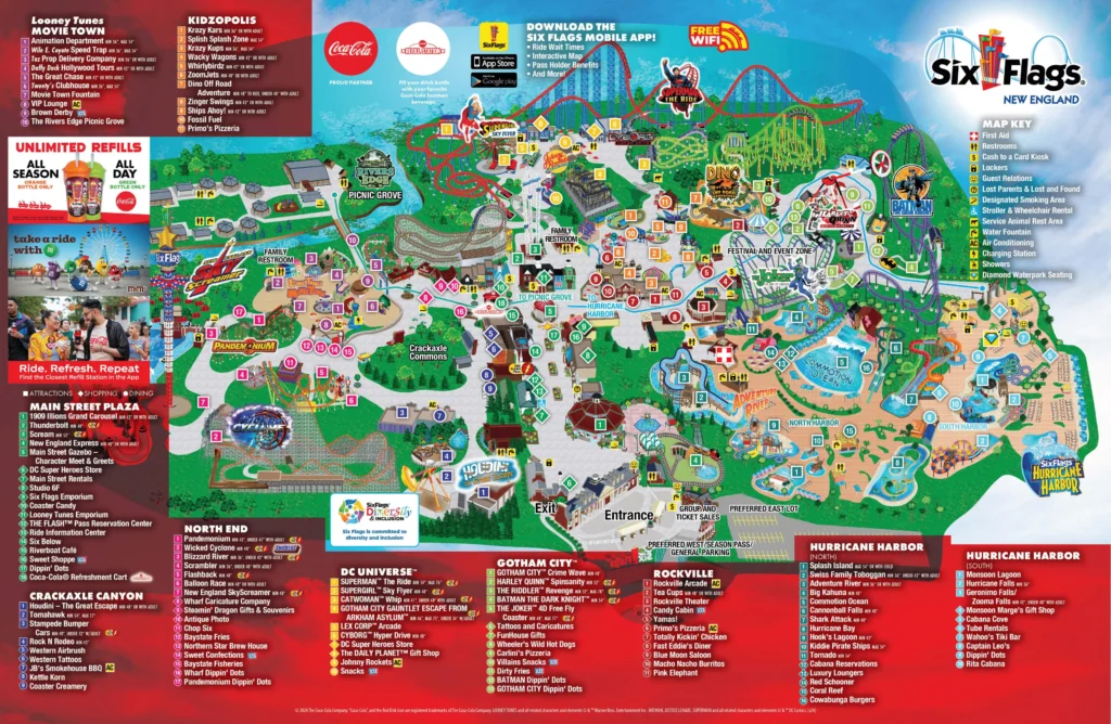 Six Flags New England Map 2024