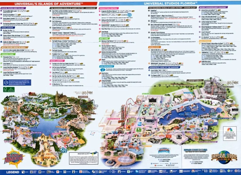 Universal Islands of Adventure Map and Brochure (2024 - 1999 ...