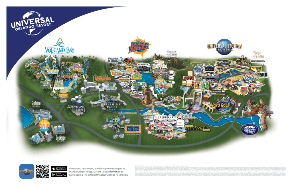 Universal Orlando 2021 Map